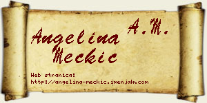 Angelina Mečkić vizit kartica